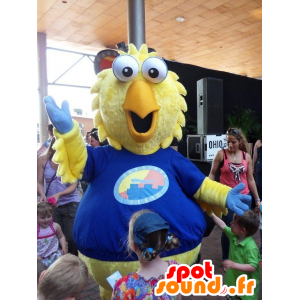 Fuglemaskot, gul kylling, kæmpe - Spotsound maskot kostume
