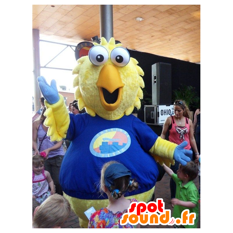 Mascot lintu, keltainen kananpoika, jättiläinen - MASFR20703 - maskotti lintuja
