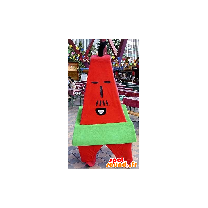 Mascot av brevet En rød og grønn gigant - MASFR20708 - Maskoter gjenstander