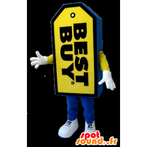 Mascotte giant label Best Buy blue and yellow - MASFR20721 - Mascots of objects