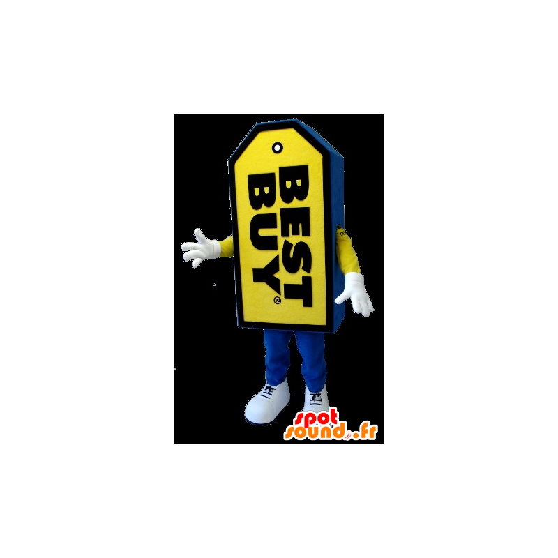 Mascotte giant label Best Buy blue and yellow - MASFR20721 - Mascots of objects