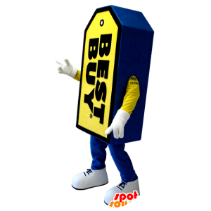 Mascotte giant label Best Buy blue and yellow - MASFR20721 - Mascots of objects