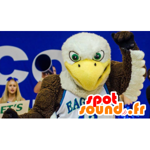 Eagle mascotte bruin, wit en geel - MASFR20722 - Mascot vogels