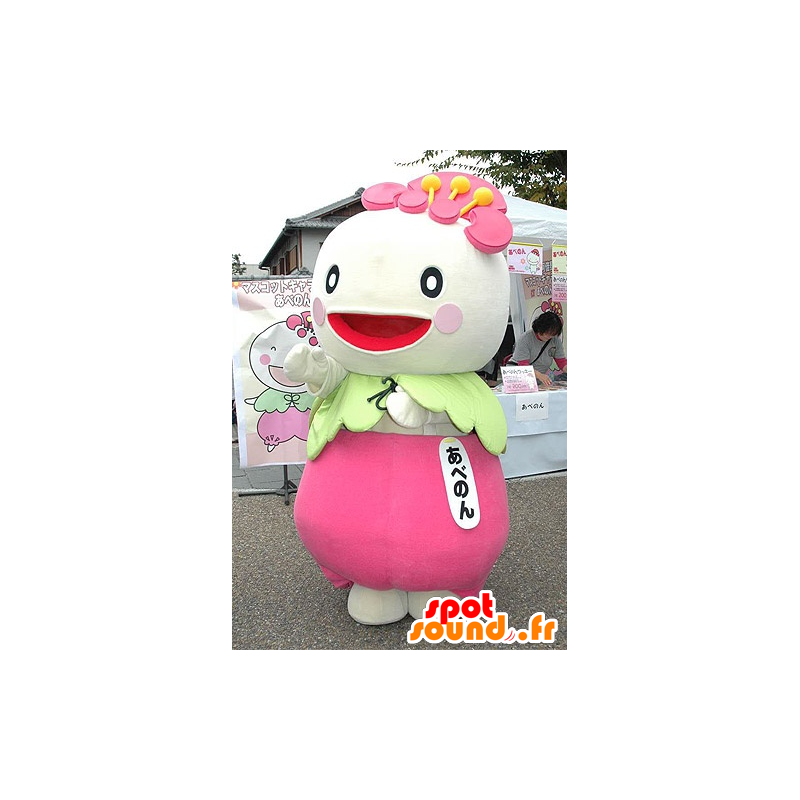Mascot nepe, reddik, japanske tegn - MASFR20725 - vegetabilsk Mascot