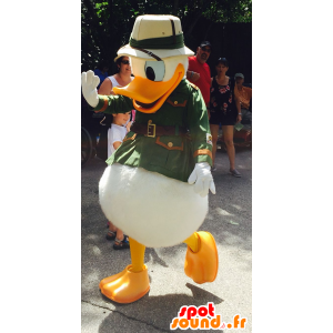 Donald Duck mascot dressed in explorer - MASFR20732 - Mascottes Donald Duck