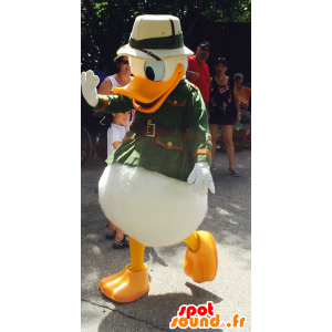 Donald Duck maskot, klädd som en upptäcktsresande - Spotsound