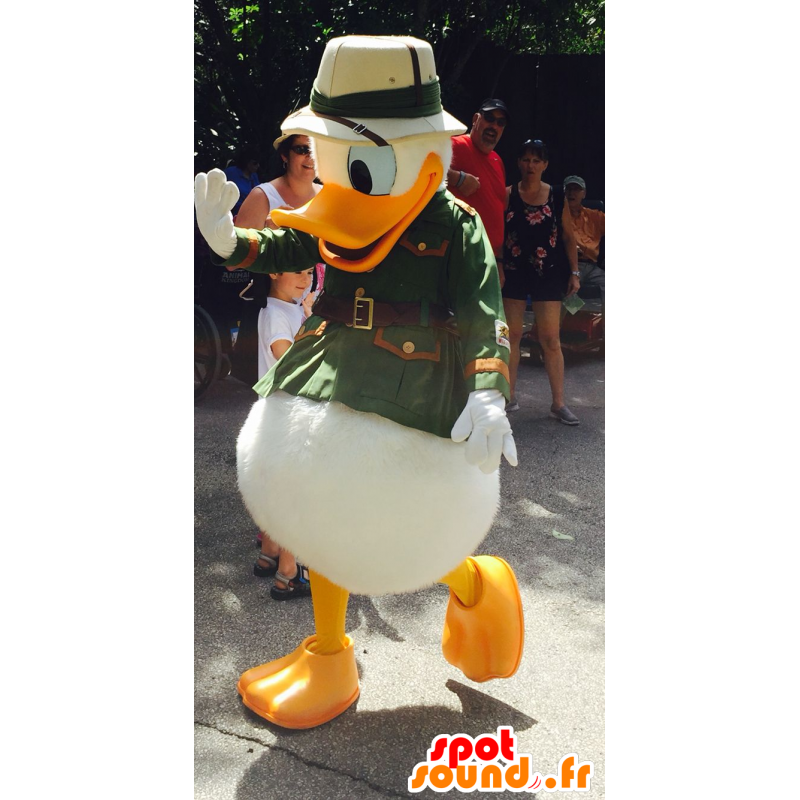 Aku Ankka maskotti pukeutunut Explorerissa - MASFR20732 - Mascottes Donald Duck