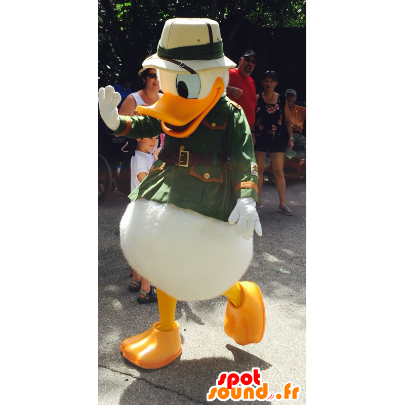 Donald Duck maskot, klædt som en opdagelsesrejsende - Spotsound
