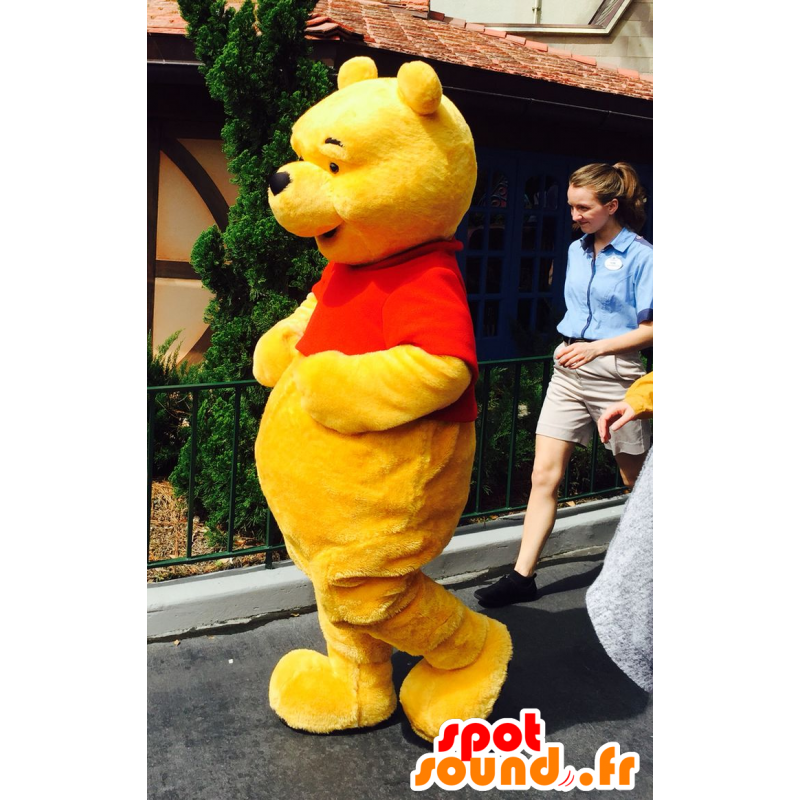 Μασκότ Winnie the Pooh, διάσημο καρτούν αρκούδα - Αρκούδα μασκότ - MASFR20745 - SpotSound.fr
