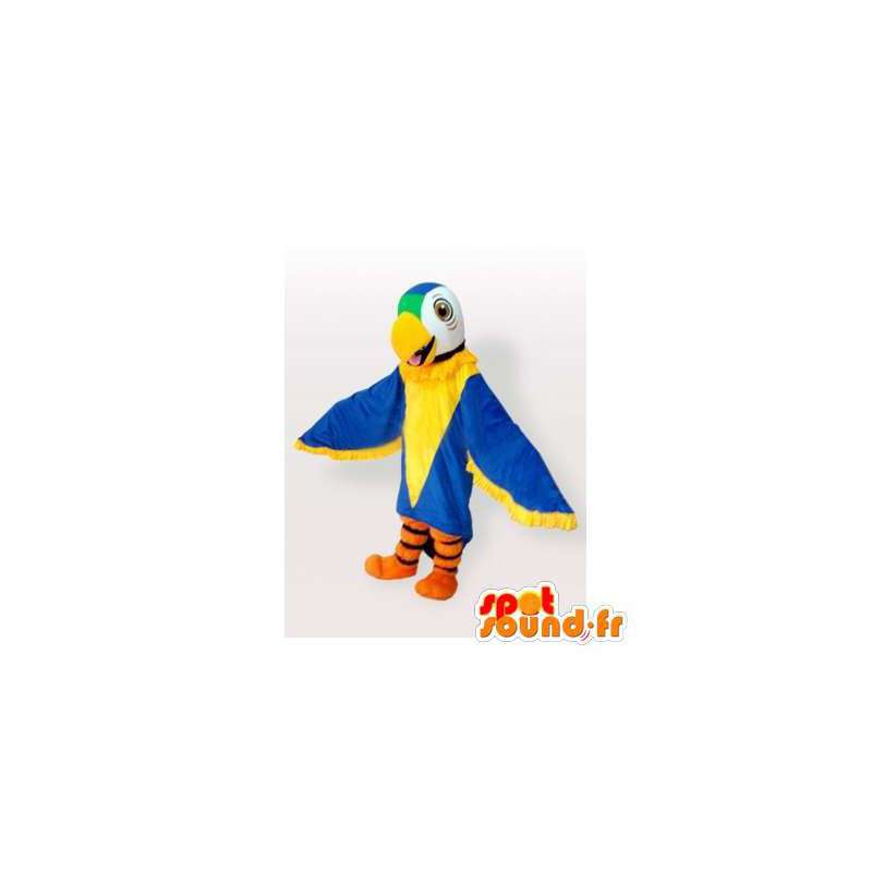 Maskot šedá a bílá eagle. Eagle Costume - Maskot ptáci - MASFR006428 - SpotSound.fr