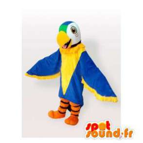 Maskot šedá a bílá eagle. Eagle Costume - Maskot ptáci - MASFR006428 - SpotSound.fr