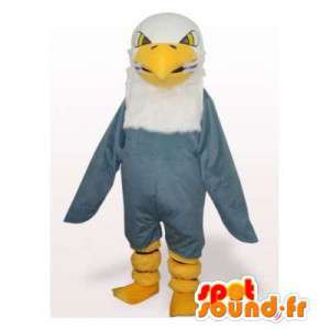 Maskot šedá a bílá eagle. Eagle Costume - Maskot ptáci - MASFR006428 - SpotSound.fr
