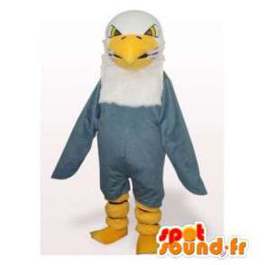 Maskot šedá a bílá eagle. Eagle Costume - Maskot ptáci - MASFR006428 - SpotSound.fr