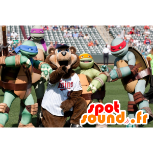 Mascots of the Ninja Turtles, turtles famous cartoon - MASFR20752 - Mascots famous characters