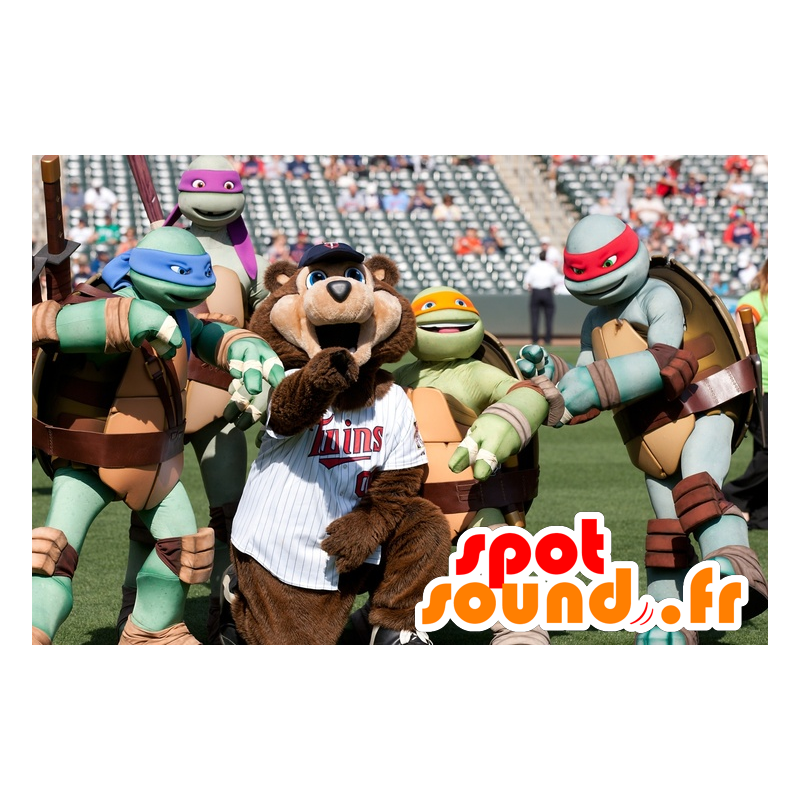 Mascotte della Ninja Turtles, tartarughe famoso cartone animato - MASFR20752 - Tartaruga mascotte