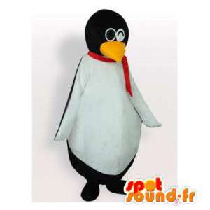 Mascotte pinguino con una sciarpa e gli occhiali - MASFR006429 - Mascotte pinguino