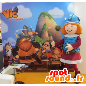 Rødhåret maskot af Vic the Viking, berømt tv-karakter -
