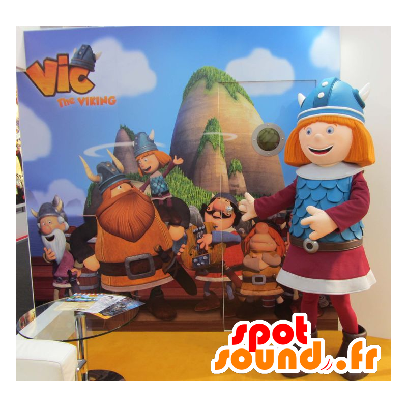 Rødhåret maskot af Vic the Viking, berømt tv-karakter - Rødhåret maskot af Vic the Viking, berømt tv-karakter -