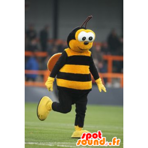 Giallo e nero ape mascotte - MASFR20766 - Ape mascotte