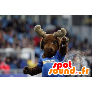 Moose mascot, brown reindeer - MASFR20772 - Animals of the forest