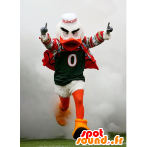Mascotte Vogel, Ente weiß und orange - MASFR20781 - Enten-Maskottchen