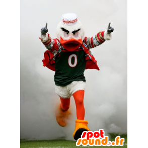 Mascot lintu, oranssi ja valkoinen ankka - MASFR20781 - maskotti ankkoja