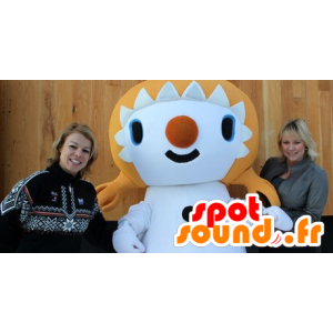 Maskot blond pige med dyner - Spotsound maskot kostume