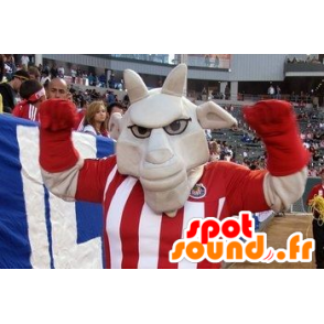 Grå bøffel maskot i sportsklær - MASFR20797 - sport maskot