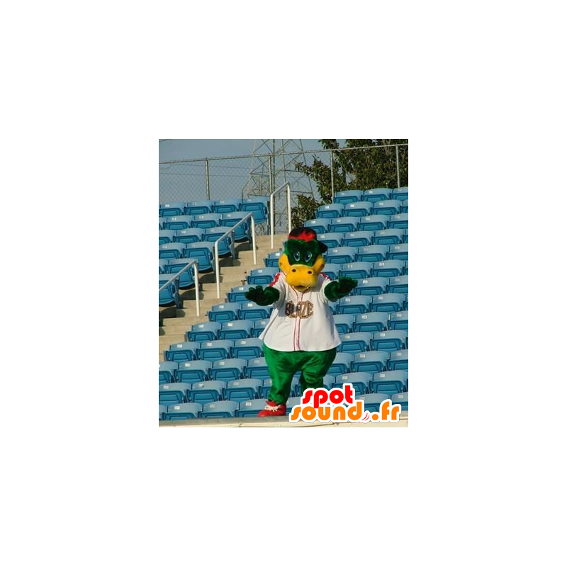 Green and yellow crocodile mascot - MASFR20801 - Mascot of crocodiles Green and yellow crocodile mascot - MASFR20801 - Mascot of crocodiles