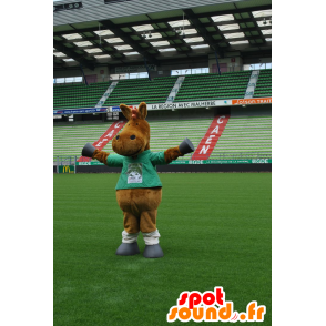 Pferd Maskottchen, braun Fohlen - MASFR20802 - Maskottchen-Pferd
