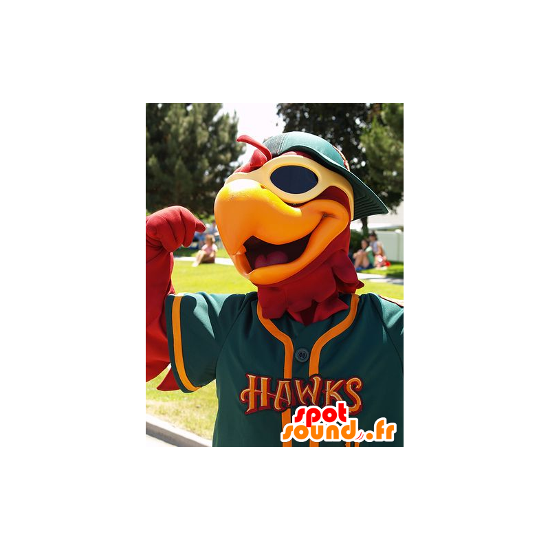Mascot red and yellow eagle, giant - MASFR20803 - Mascot of birds Mascot red and yellow eagle, giant - MASFR20803 - Mascot of birds