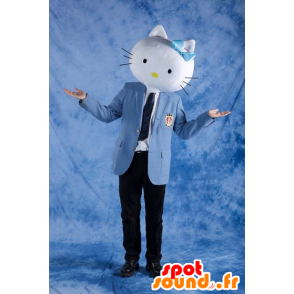 Mascotte de tête de chat, façon Hello Kitty - MASFR20804 - Mascottes de chat