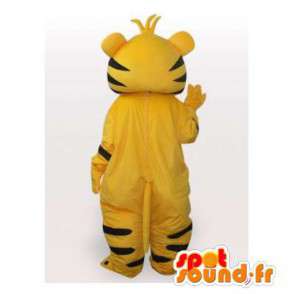 Mascot tigre amarillo y negro. Tiger traje - MASFR006431 - Mascotas de tigre