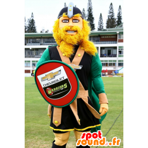 Mascot blond Viking, with a shield - MASFR20808 - Mascots of soldiers