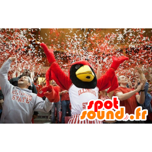 Mascot roten und schwarzen Adler, Riesen - MASFR20818 - Maskottchen der Vögel