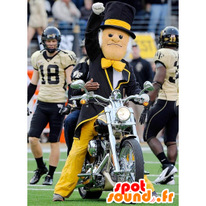 Mascot man in black suit with a top hat - MASFR20820 - Human mascots