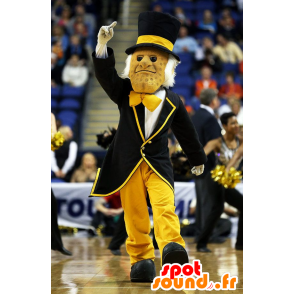 Mascot man in black suit with a top hat - MASFR20820 - Human mascots