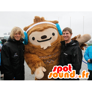 Brown Yeti mascotte, Quatchi, Vancouver mascotte - MASFR20826 - Mascotte animale mancante