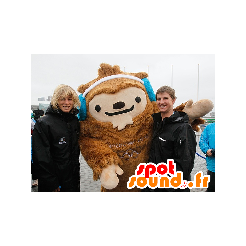 Brown Yeti mascot, Quatchi, Vancouver mascot - MASFR20826 - Missing animal mascots