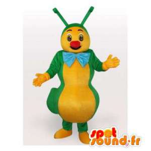 Mascot grüne und gelbe Raupe. Caterpillar Kostüm - MASFR006433 - Maskottchen Insekt