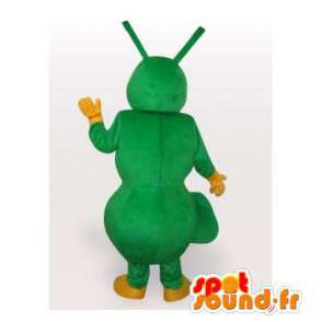 Mascotte de chenille verte et jaune. Costume de chenille - MASFR006433 - Mascottes Insecte