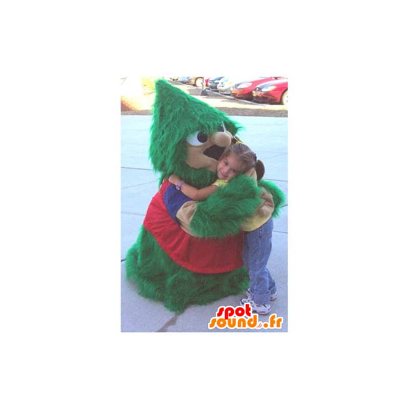 Mascota del árbol de Navidad, verde y rojo, peludo todo - MASFR20837 - Mascotas de Navidad