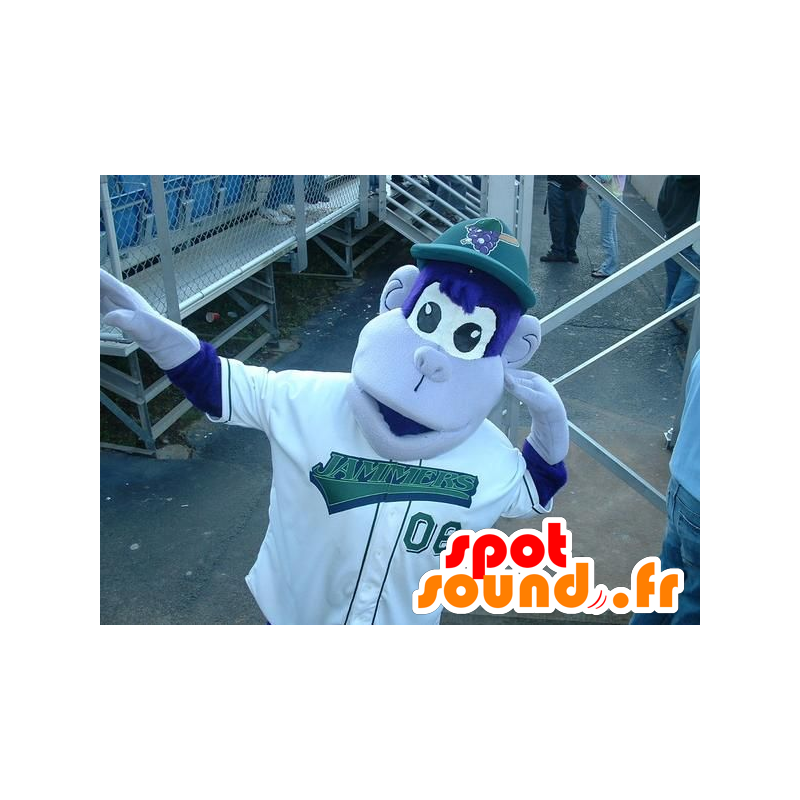 Blue and white monkey mascot - MASFR20838 - Mascots monkey