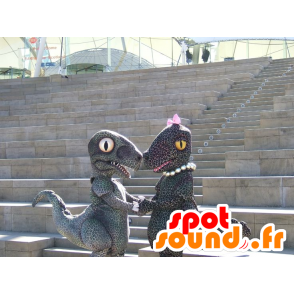 2 talizmany dinozaury, cętkowane gepardy sposób moment - MASFR20840 - dinozaur Mascot