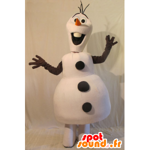 Snowman maskot, helt vit och svart - Spotsound maskot