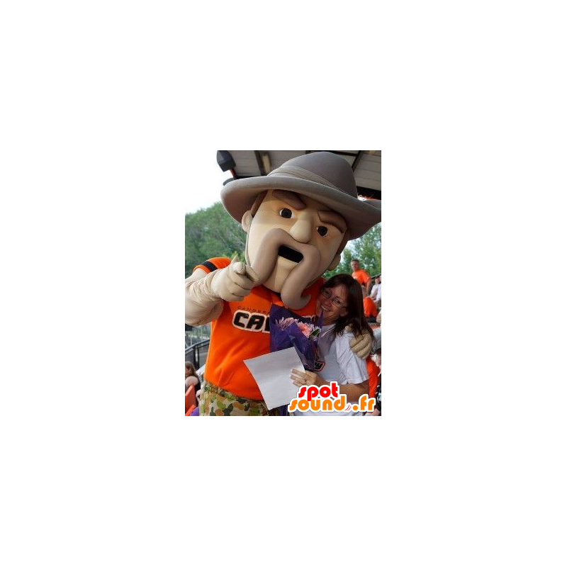 Ranger mascot with a big hat - MASFR20849 - Human mascots