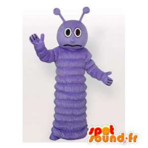Purple chenille mascot. Caterpillar costume - MASFR006435 - Mascots insect