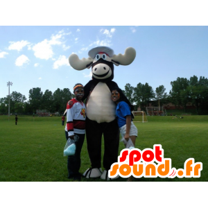 Mascot van zwart en wit elanden, kariboes - MASFR20875 - Forest Animals