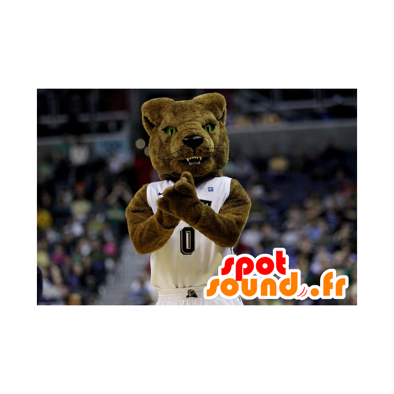 Mascot brown bear, fierce-looking - MASFR20876 - Bear mascot