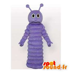 Purple chenille mascot. Caterpillar costume - Insect mascots - MASFR006435 - SpotSound.fr